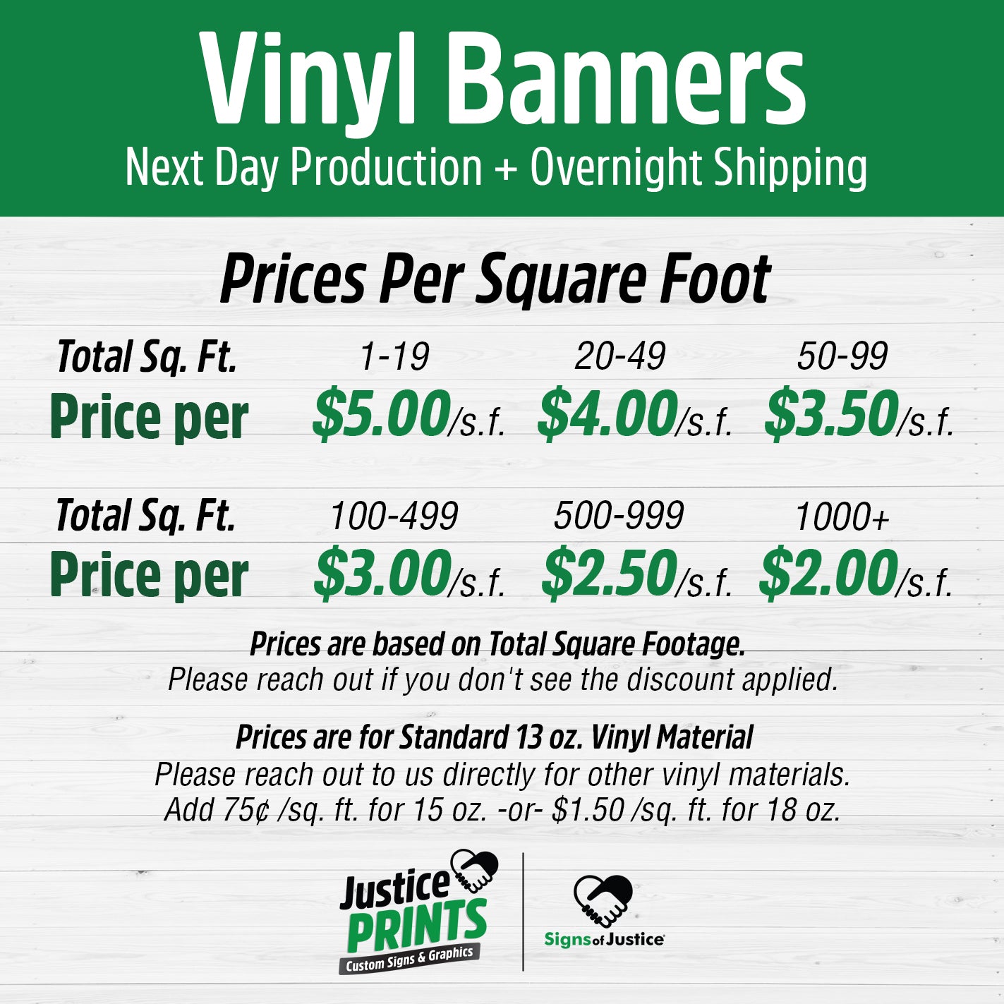 BOSS SIGNS PVC Outdoor Vinyl Banner – 6ft X 3ft, Full Color Solvent Print – FREE DESIGN