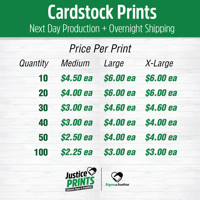 Custom Cardstock Prints